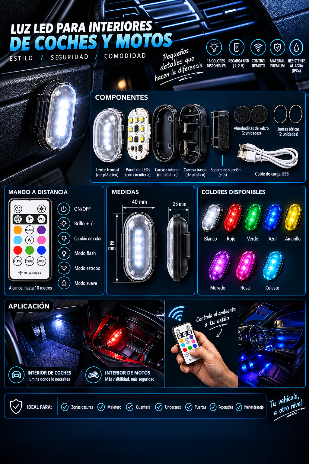 Drift MANIACS RGB for Car & Motorcycle